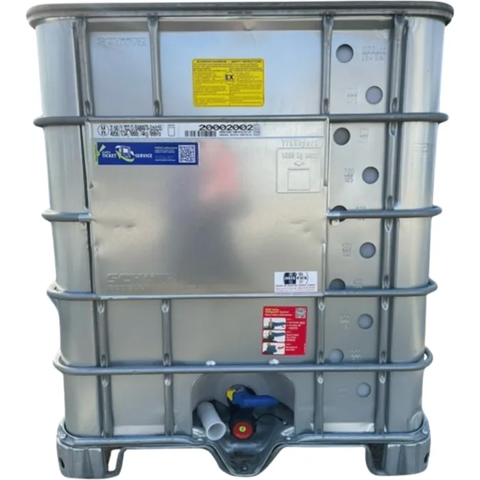 SCHÜTZ SX-EX speciális 1000 literes mosott , Fém palástos IBC tartály,UN