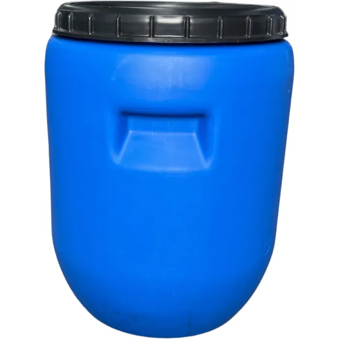 50 literes mosott ,levehető ,csavaros tetejű mosott műanyag hordó, Un minősített