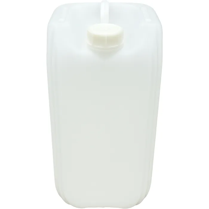 Műanyag kanna , 20 literes műanyag mosott natúr színű kanna, UN minősített, élelmiszeres