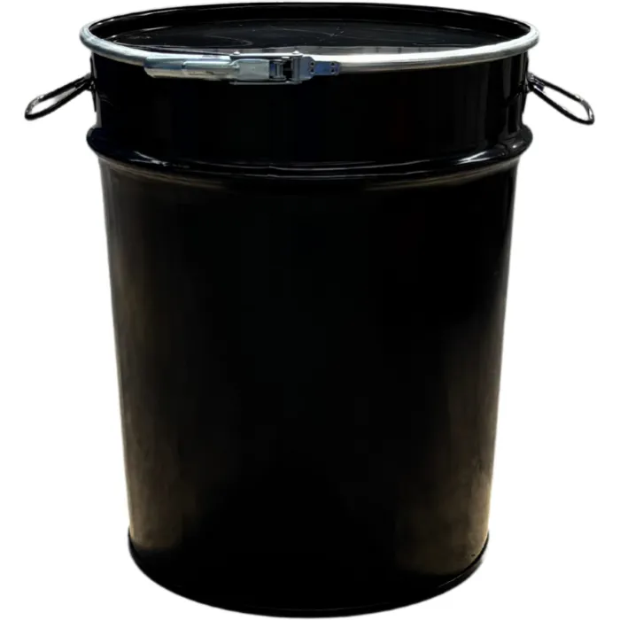 50 literes levehető tetejű ,bajonett záras fémhordó,kettő füles, belső bevonatos