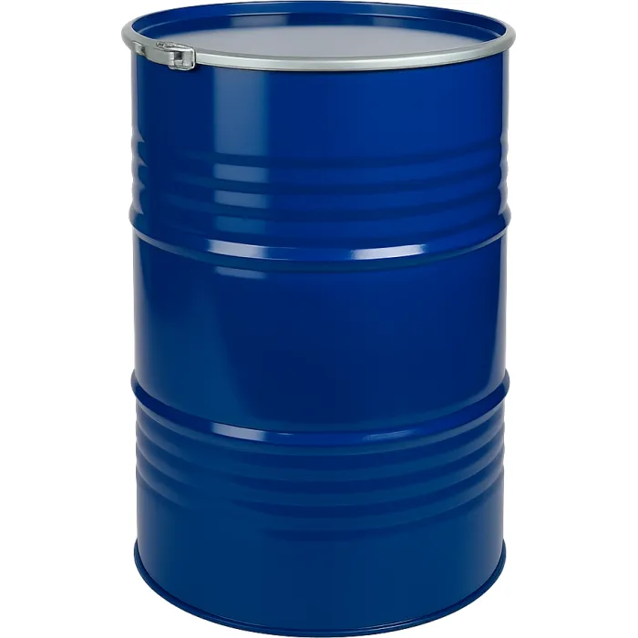 213 literes levehető tetejű, bajonettzáras mosott, fémhordó, Élelmiszeres