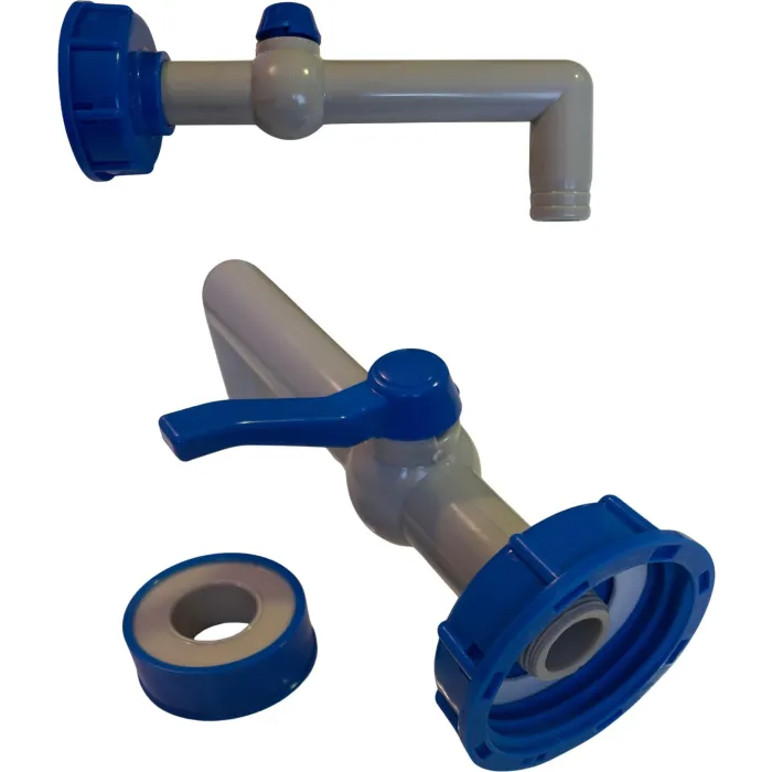 IBC Tartály Tartozék, IBC csatlakozó készlet 90°-os csappal
