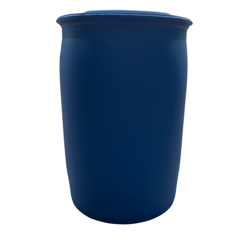 120 literes rögzített tetejű, műanyag mosott hordó, Élelmiszerre is, csak folyékony anyagokra alkalmas, UN minősített