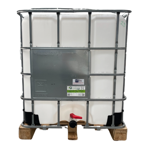 MAUSER vagy Gcube LX1000 literes, faraklapos IBC tartály (mosott) UN minősített , 22,5 cm betöltős