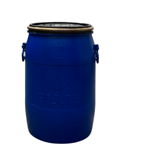 50 Literes, Élelmiszeres,mosott műanyag hordó, levehető tetővel, bajonettzárral, két füllel