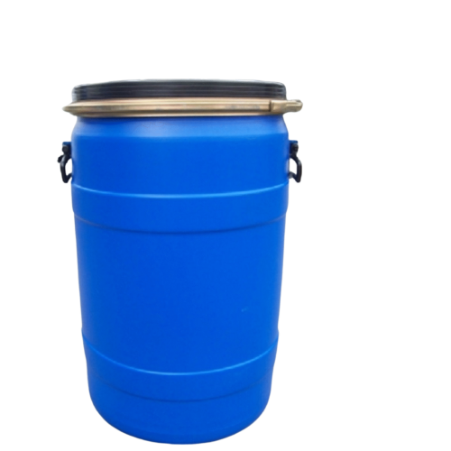 120 literes levehető tetejű, bajonett záras műanyag mosott hordó, Élelmiszerre is! két füles