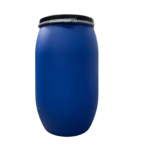 220 literes mosott műanyag levehető tetejű hordó, bajonett záras , Élelmiszerre is! UN minősített, Hibátlan, újszerű állapot!