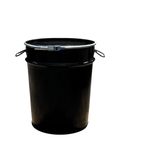 50 literes levehető tetejű ,bajonett záras fémhordó,kettő füles, belső bevonatos